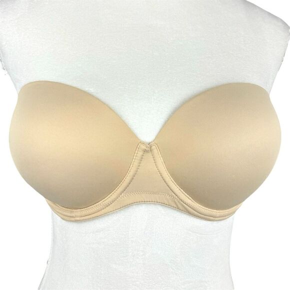 Victoria's Secret PINK Wear Everywhere Multi-Way Push-Up Bra 34DD No Straps Nude - Picture 1 of 9